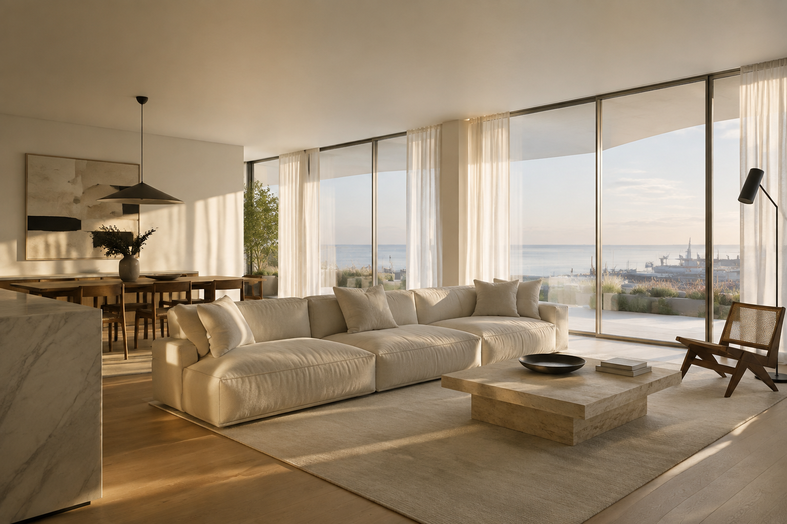 Interior conceptual luminoso em Matosinhos
